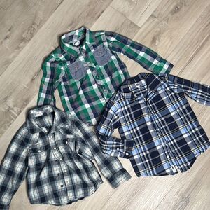 Old Navy, Janie & Jack, Gap Flannel Shirts Bundle Set Size 4T